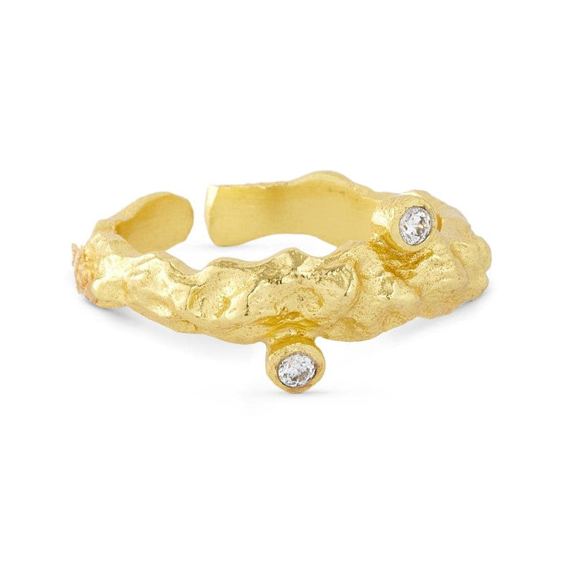 Pure By Nat Ring med zirkoner - Gold