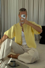Noella N-Kae SS Knit Cardigan - Butter Yellow