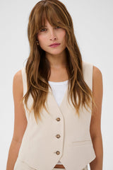 Culture Nalina Clara Waistcoat - Whitecap