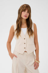 Culture Nalina Clara Waistcoat - Whitecap