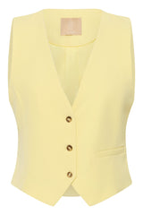 Culture Nalina Clara Waistcoat - Lemon Meringue