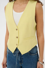 Culture Nalina Clara Waistcoat - Lemon Meringue