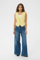Culture Nalina Clara Waistcoat - Lemon Meringue