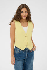Culture Nalina Clara Waistcoat - Lemon Meringue