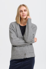 Pulz Astra Short Cardigan - Grey