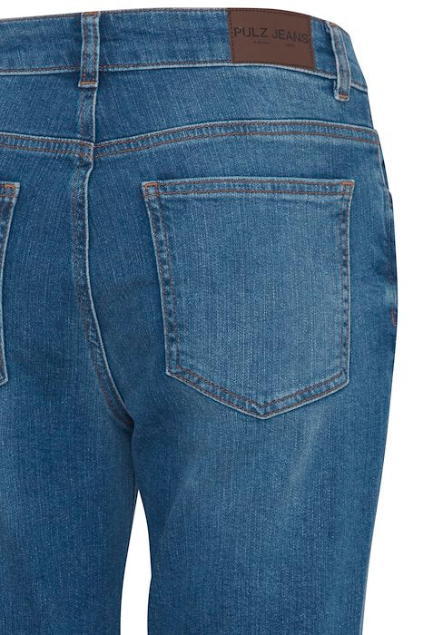 Pulz Jeans Rosel HW jeans Kick Flared Leg - Medium blue