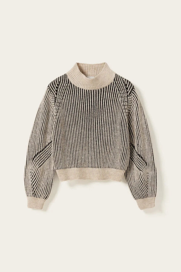 Noella Lassoe Knit - Black Offwhite