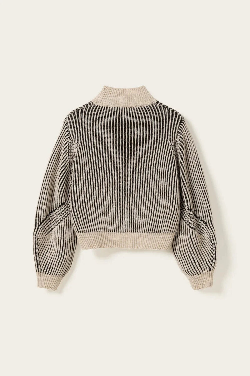 Noella Lassoe Knit - Black Offwhite