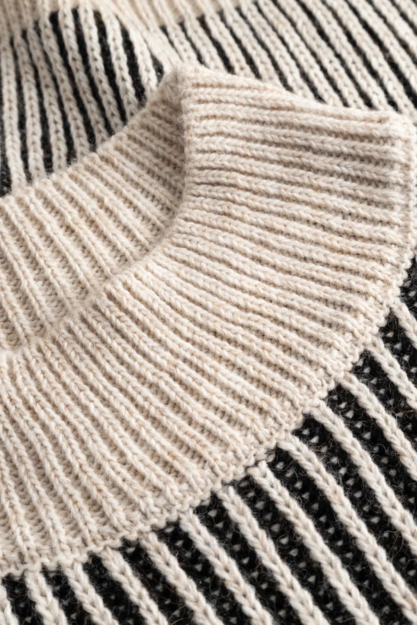 Noella Lassoe Knit - Black Offwhite