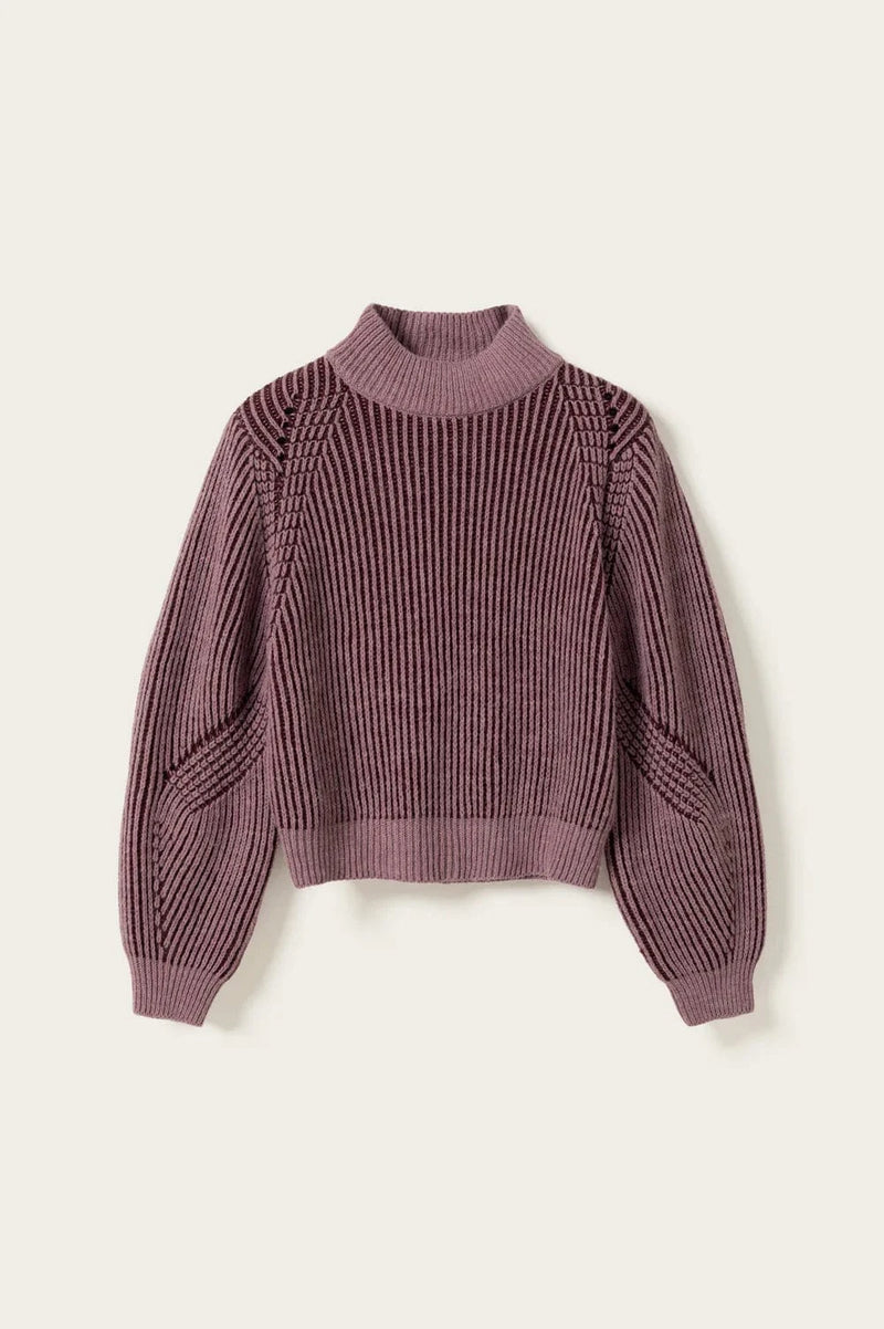 Noella Lassoe Knit - Burgundy Rose