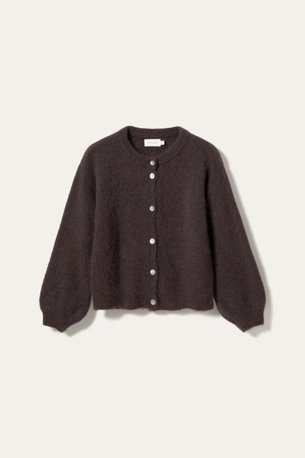 Noella Kea Knit  Cardigan - Chocolate