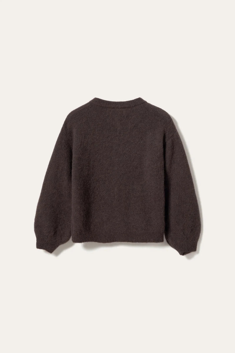 Noella Kea Knit  Cardigan - Chocolate