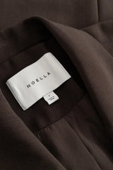 Noella Leanne Crop Blazer - Chocolate