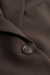Noella Leanne Crop Blazer - Chocolate