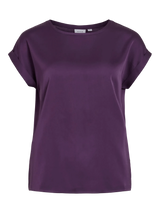 Vila Ellette satin top - Purple