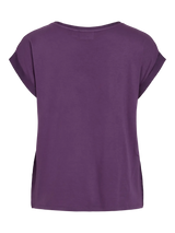 Vila Ellette satin top - Purple