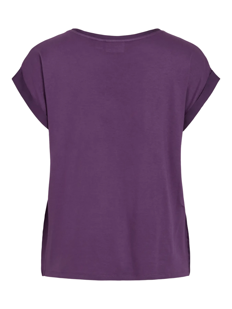 Vila Ellette satin top - Purple