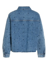 Vila creek L/S Denim Heart emb shirt