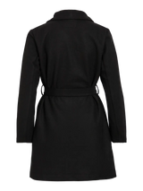 Vila Cooley Collar Belt Coat - Black