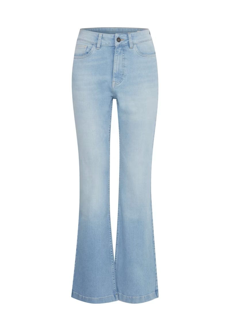 Pulz Jeans Becca UHW Bootcut leg Full Length - Light Blue