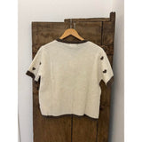 Not Sisters T-shirt Cardigan with Hearts - Off White