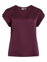 Vila Ellette satin top - Fig