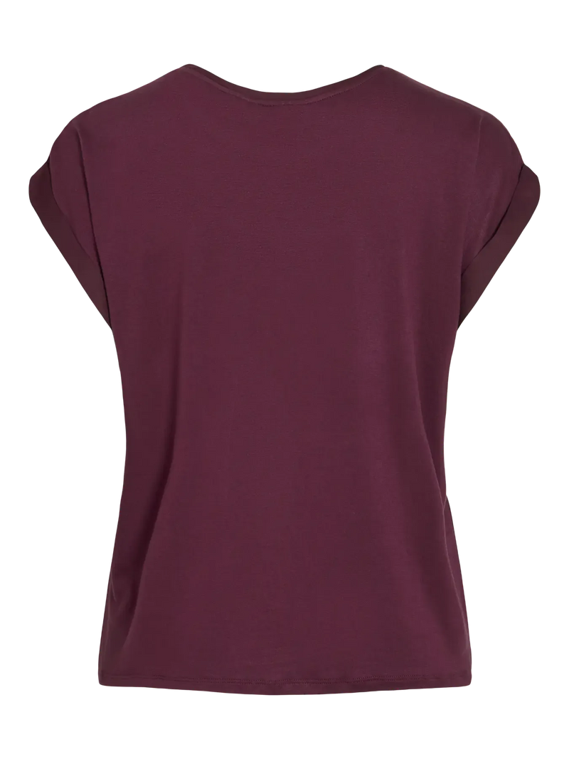 Vila Ellette satin top - Fig