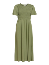 Vila Lisa S/S Mdi Smock Dress - Olivine