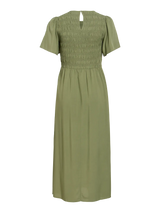 Vila Lisa S/S Mdi Smock Dress - Olivine
