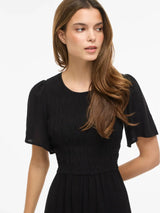 Vila Lisa S/S Mdi Smock Dress - Black