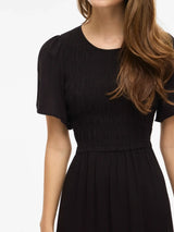 Vila Lisa S/S Mdi Smock Dress - Black