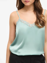 Vila Enna Raveanna Lace Singlet - Blue Surf
