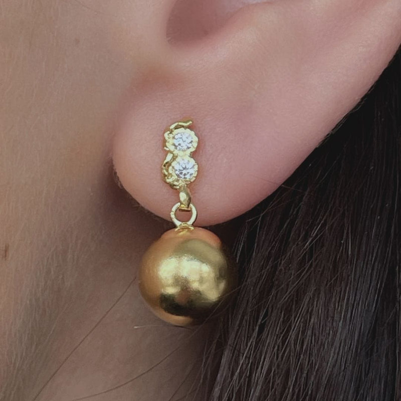 Stine A Fow & Disco Ball Earring - Gold