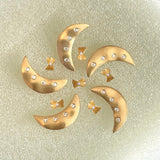 Stine a Bella moon Earring With Four Stones