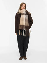 Vila Fable Knit Scarf - Brown