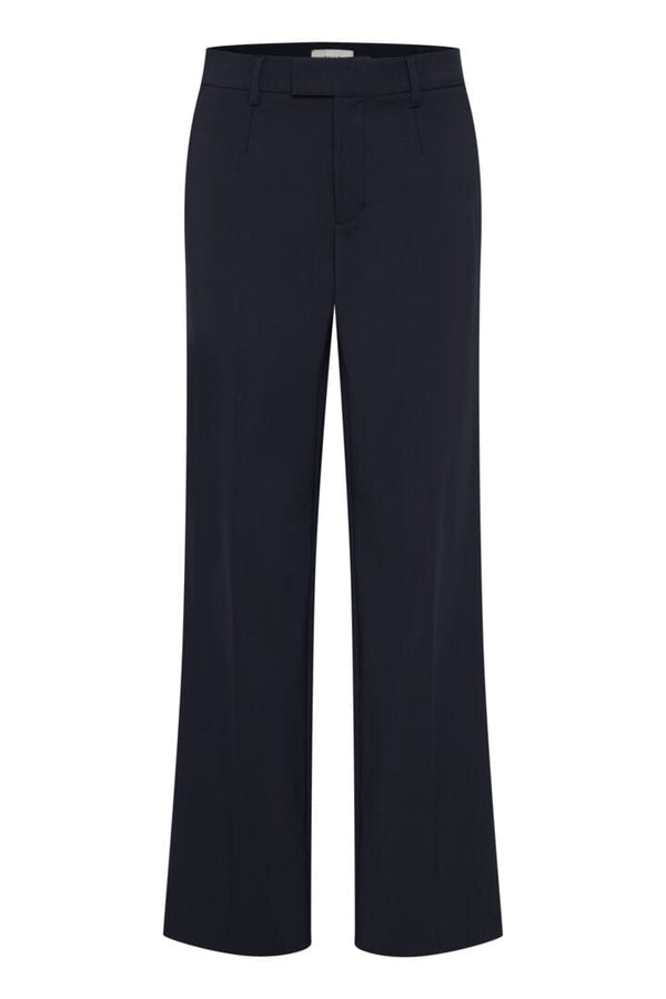 Pulz Bindy HW Pant Wide Leg - Navy