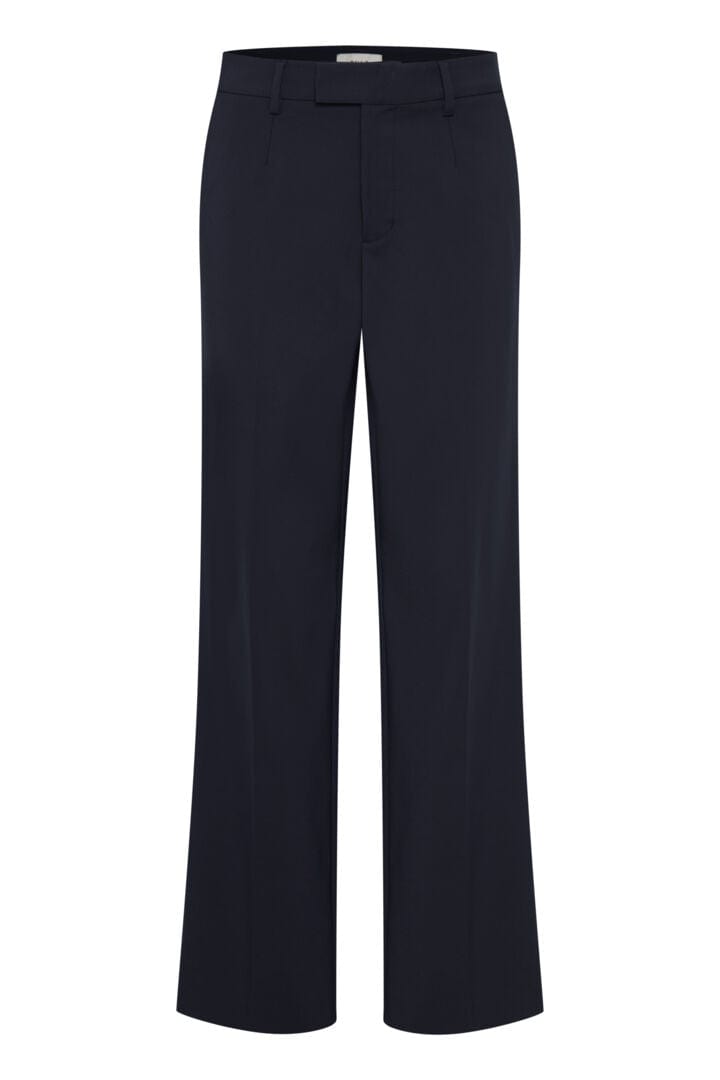 Pulz Bindy HW Pant Wide Leg - Navy