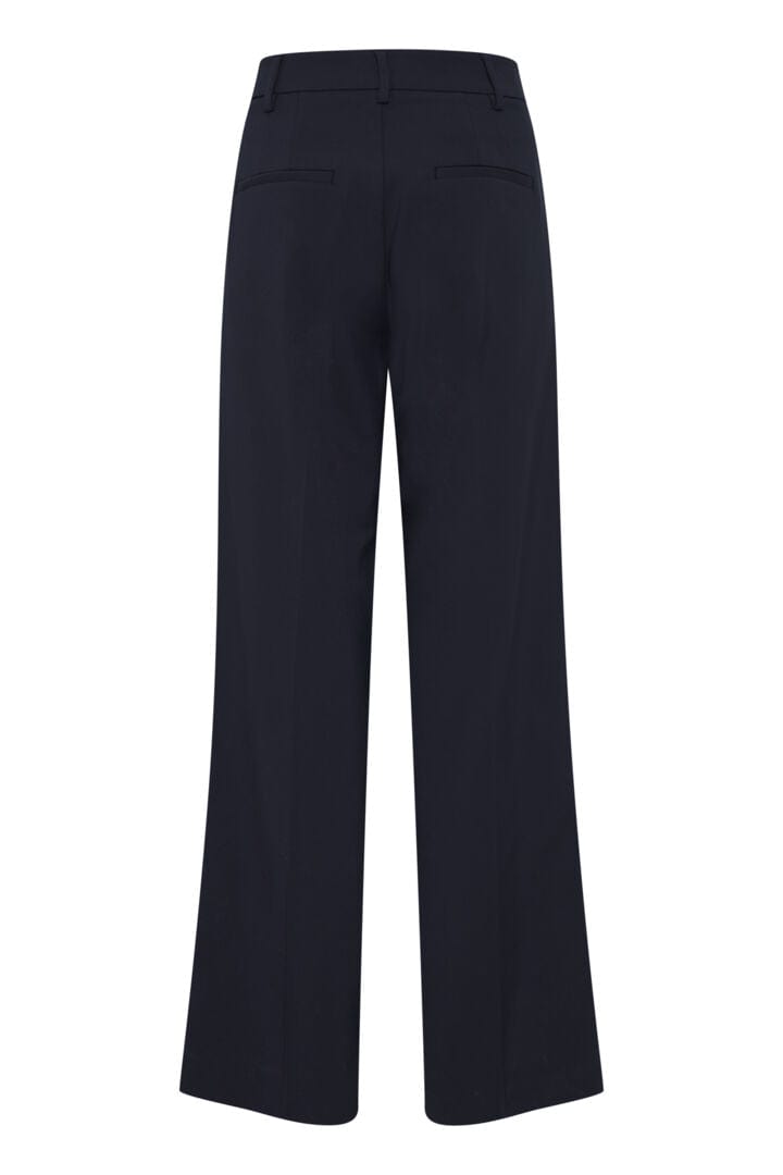 Pulz Bindy HW Pant Wide Leg - Navy