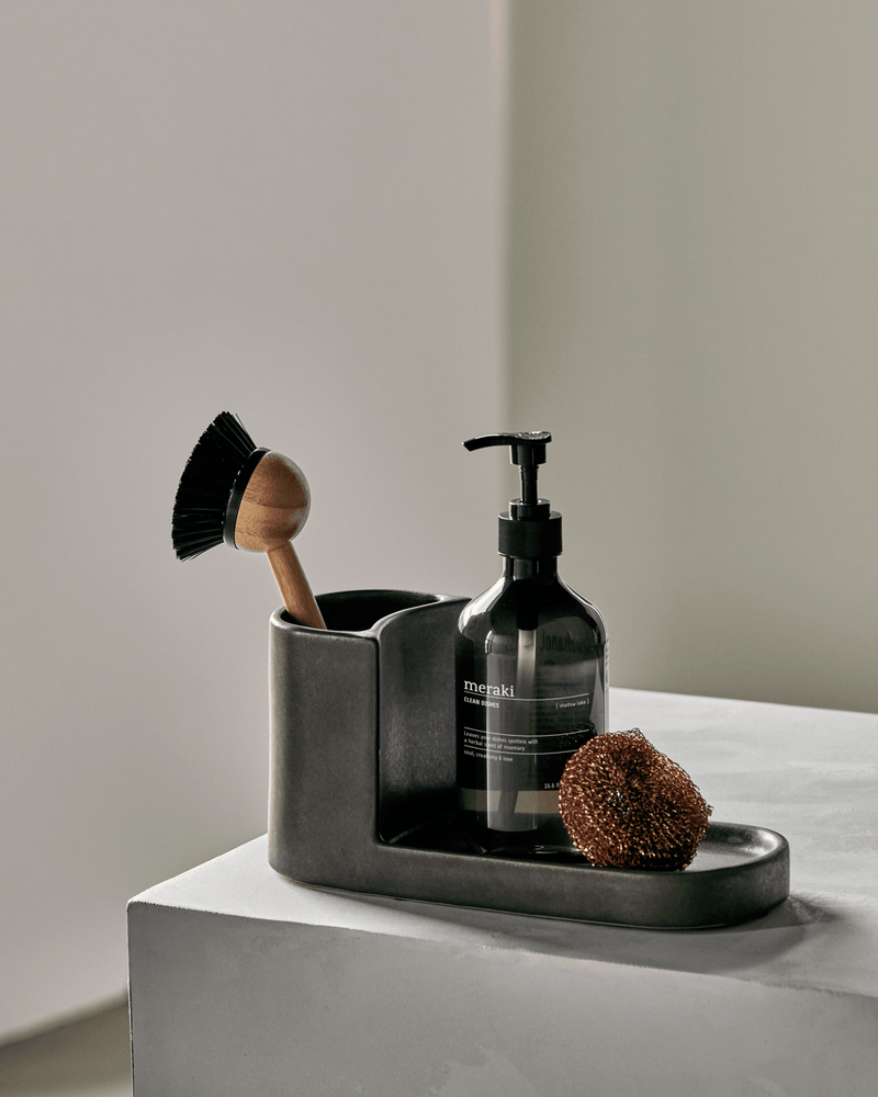 Meraki Brush and soap holder, MKDatura, Dark grey
