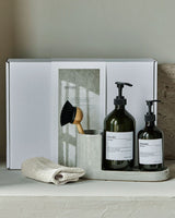 Meraki Gift box, Grey Holder + Nature Brush + Anti-Odour Hand Soap, Forest Garden Dish Wash, 490|1000 ml