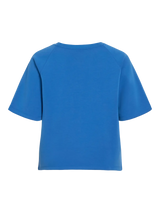 Vila Reflect Crew Neck 2/4 Sweat Top - Victoria Blue