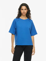 Vila Reflect Crew Neck 2/4 Sweat Top - Victoria Blue