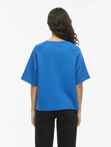 Vila Reflect Crew Neck 2/4 Sweat Top - Victoria Blue