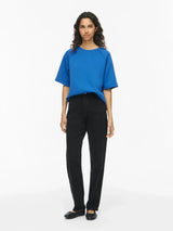 Vila Reflect Crew Neck 2/4 Sweat Top - Victoria Blue