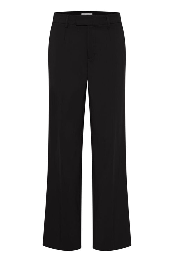 Pulz Bindy HW Pant Wide Leg - Black