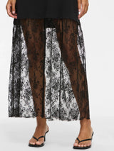 Vila Kata S/S Oversize Lace Dress - Black