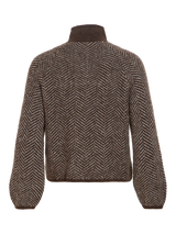 Vila Lory High Neck L/S Knit Top - Coffee Bean