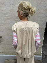Not Sisters Patch Vest - Beige