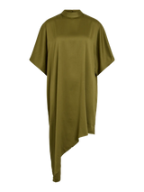 Vila Iestina S/S Higt Low Dress - Avocado