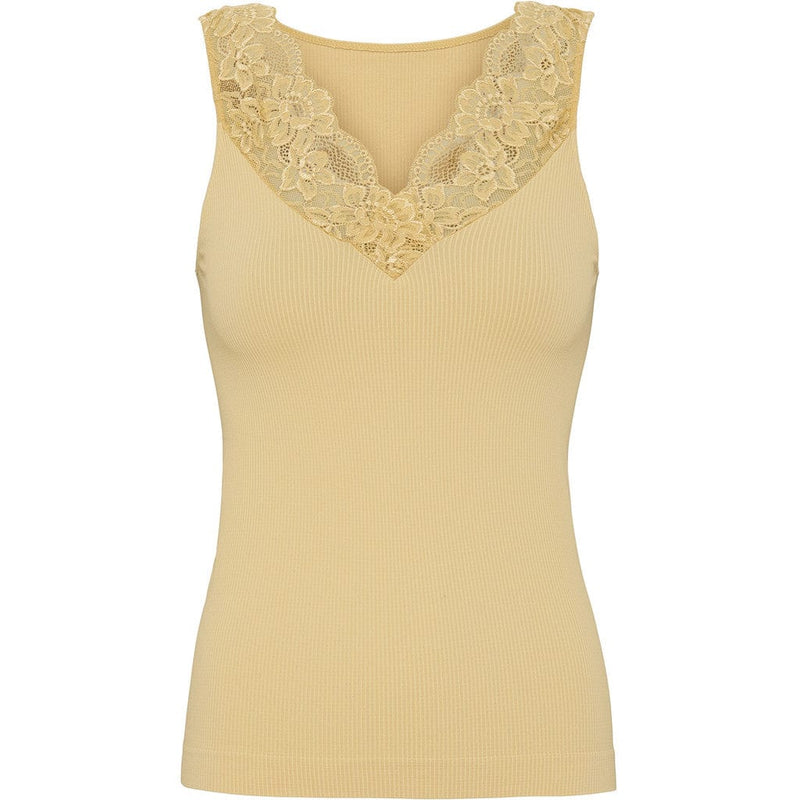 Tim & Simonsen Belen Rib V-Lace Top - Mango